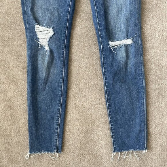 Madewell Women's Skinny Jeans - Distressed Blue - Picture 3 of 13